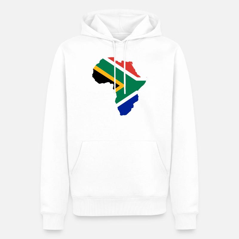 Südafrika - Männer Premium Bio Hoodie - Weiß