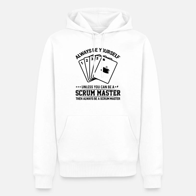 Scrum Master Agile Software Development - Men’s Premium Organic Hoodie - white