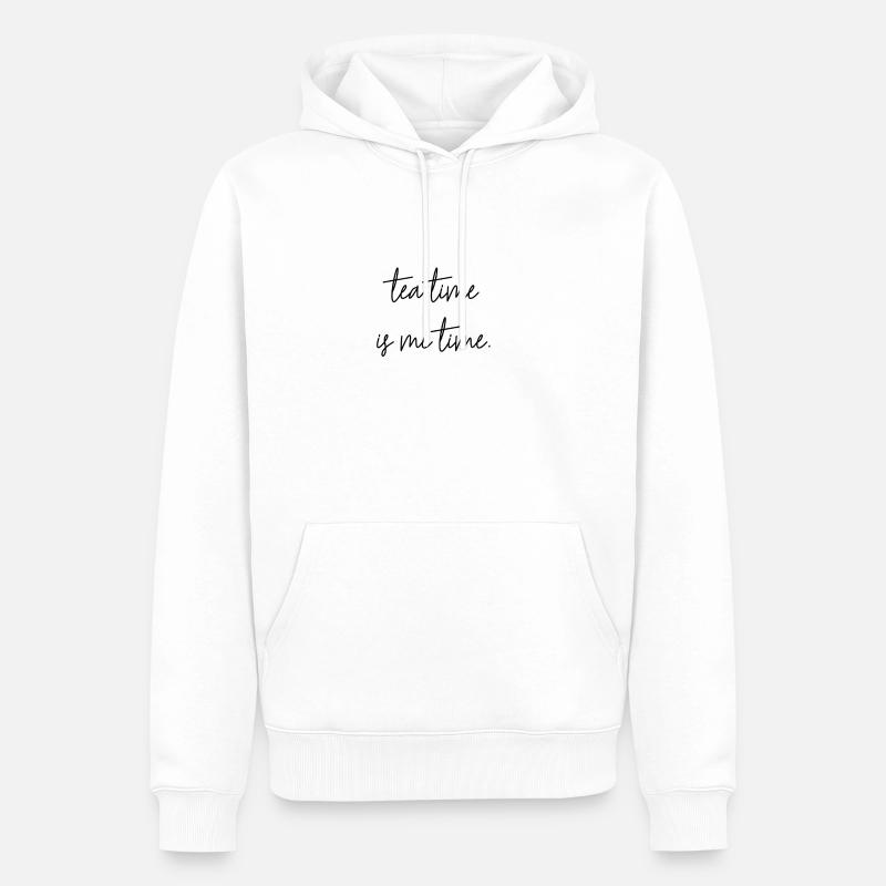 L'heure du thé c'est moi - Sweat à capuche Premium bio Homme - blanc