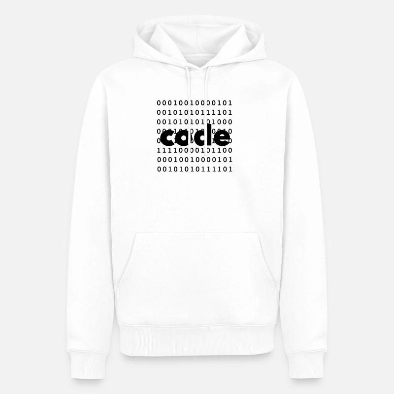 code - Sweat à capuche Premium bio Homme - blanc