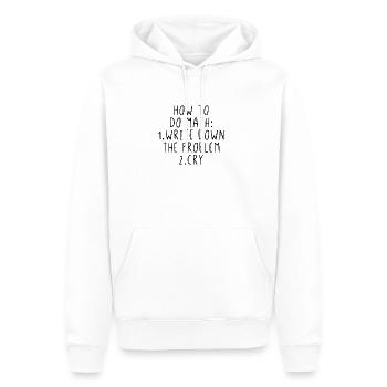 Comment faire des mathématiques: - Sweat à capuche Premium bio Homme - blanc - Devant - Nico (187cm)