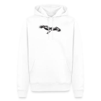 Eleganter fliegender Falke - Männer Premium Bio Hoodie - Weiß - Vorne - Nico (187cm)