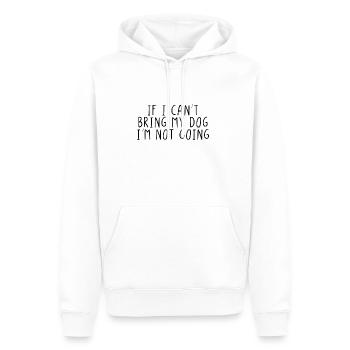 If I can't bring my dog I'm not going - Men’s Premium Organic Hoodie - white - Front - Nico (187cm)