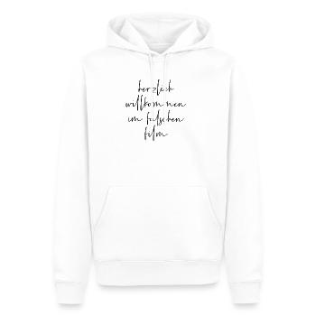 Herzlich willkomen im falschen Film - Männer Premium Bio Hoodie - Weiß - Vorne - Nico (187cm)