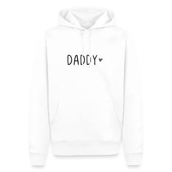 Papa - Sweat à capuche Premium bio Homme - blanc - Devant - Nico (187cm)