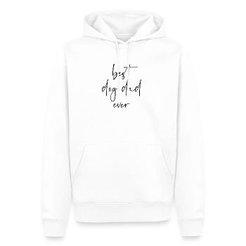 Meilleur papa chien jamais - Sweat à capuche Premium bio Homme - blanc - Devant - Nico (187cm)