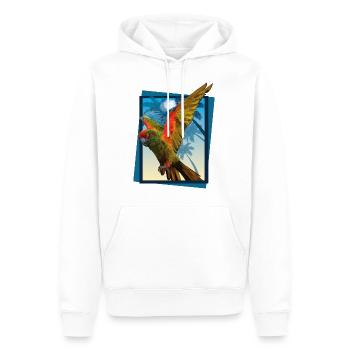 Rotfront-Ara - Männer Premium Bio Hoodie - Weiß - Vorne - Nico (187cm)
