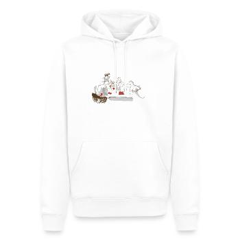 Der echte Caravaggio - Männer Premium Bio Hoodie - Weiß - Vorne - Nico (187cm)