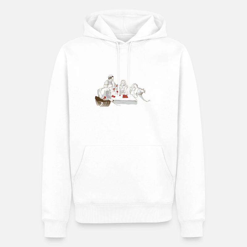 Der echte Caravaggio - Männer Premium Bio Hoodie - Weiß