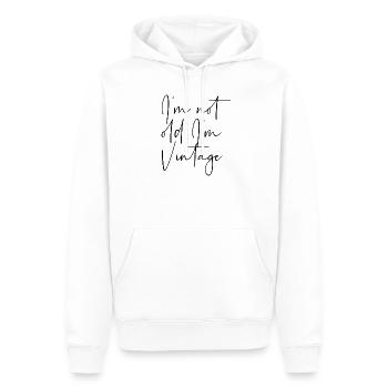 I´m not old I´m vintage - Männer Premium Bio Hoodie - Weiß - Vorne - Nico (187cm)