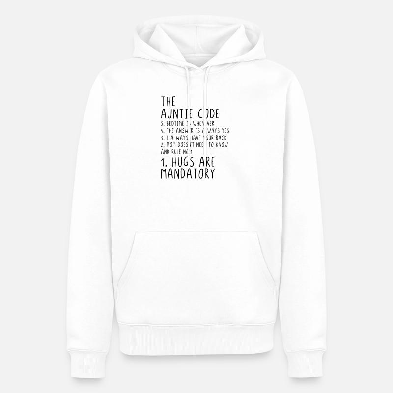 The Auntie Code - Sweat à capuche Premium bio Homme - blanc