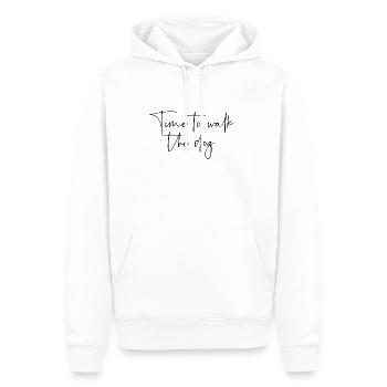 Time to walk the dog - Men’s Premium Organic Hoodie - white - Front - Nico (187cm)