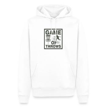 Disc Golf Gifts Game of Throws Disc Golfer Gift - Men’s Premium Organic Hoodie - white - Front - Nico (187cm)