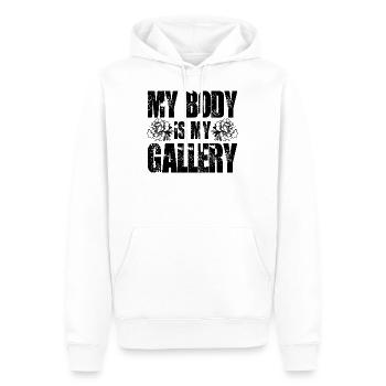 Tattoo Körperkunst Spruch Geschenk Tätowiert - Männer Premium Bio Hoodie - Weiß - Vorne - Nico (187cm)