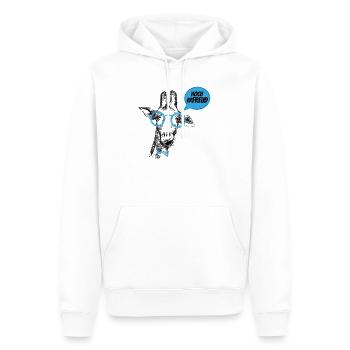 Hoch ErFREUD Lustige Giraffe Psychologen Sprüche - Männer Premium Bio Hoodie - Weiß - Vorne - Nico (187cm)
