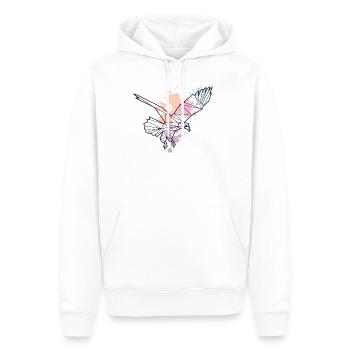 Aigle volant - Sweat à capuche Premium bio Homme - blanc - Devant - Nico (187cm)