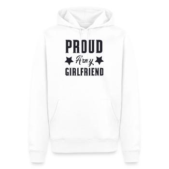 Fière amie de l’armée 01 - Sweat à capuche Premium bio Homme - blanc - Devant - Nico (187cm)