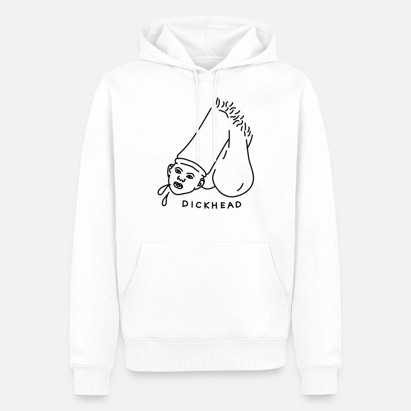 Dickhead - Männer Premium Bio Hoodie - Weiß