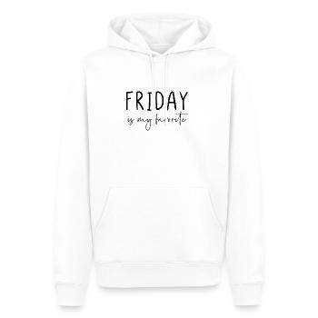 Friday is my favorite - Sweat à capuche Premium bio Homme - blanc - Devant - Nico (187cm)