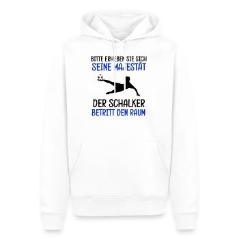 Schalker Fußball Fan junge Geschenk Schalke - Männer Premium Bio Hoodie - Weiß - Vorne - Nico (187cm)