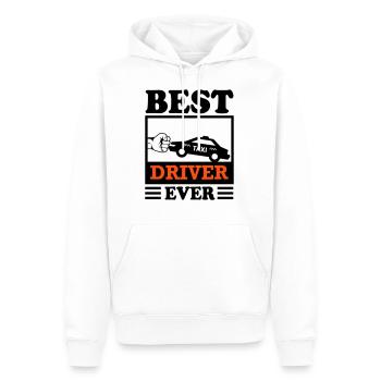 Taxi Taxifahrer Driver Best Transport - Männer Premium Bio Hoodie - Weiß - Vorne - Nico (187cm)