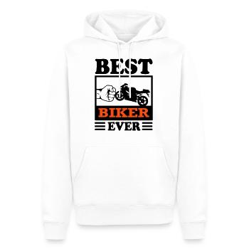 Biker Best Motorrad Motorradfahrer Bikerin - Männer Premium Bio Hoodie - Weiß - Vorne - Nico (187cm)