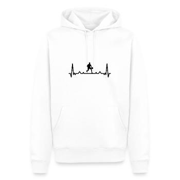 Heartbeat and Basketball - - Men’s Premium Organic Hoodie - white - Front - Nico (187cm)