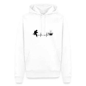 Heartbeat Coffee and Fire Brigade Brigader - - Men’s Premium Organic Hoodie - white - Front - Nico (187cm)