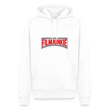 Farben änderbar | Film Junkie - Männer Premium Bio Hoodie - Weiß - Vorne - Nico (187cm)
