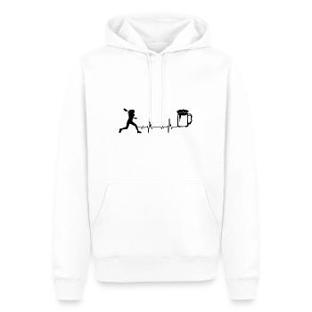 Heartbeat Beer and Tennis - - Men’s Premium Organic Hoodie - white - Front - Nico (187cm)