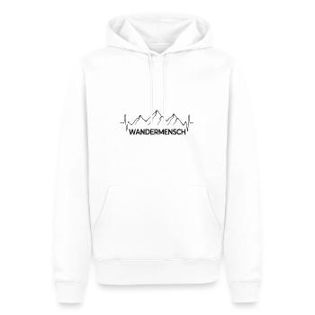 Wandermensch - - Männer Premium Bio Hoodie - Weiß - Vorne - Nico (187cm)