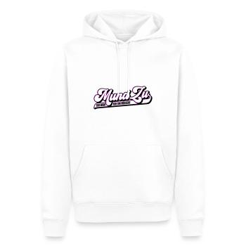 Farben änderbar | Mund Zu ich weiß ich bin hübsch - Männer Premium Bio Hoodie - Weiß - Vorne - Nico (187cm)