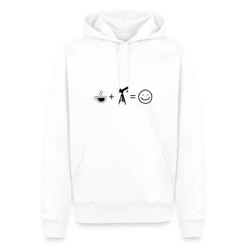 Kaffee Smile Face und Astronomie - - Männer Premium Bio Hoodie - Weiß - Vorne - Nico (187cm)