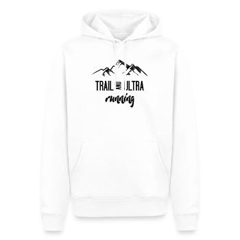 Trail Running et Ultra Running - Sweat à capuche Premium bio Homme - blanc - Devant - Nico (187cm)