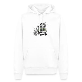 Defender Splash Front - Sweat à capuche Premium bio Homme - blanc - Devant - Nico (187cm)