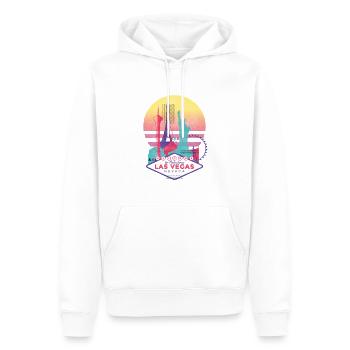 Las Vegas - Männer Premium Bio Hoodie - Weiß - Vorne - Nico (187cm)