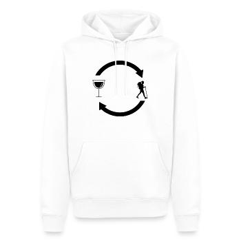Wine load arrows and hiking 1 - - Men’s Premium Organic Hoodie - white - Front - Nico (187cm)
