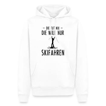 Die Tut Nix sterben Will nur Skifenahren - - Männer Premium Bio Hoodie - Weiß - Vorne - Nico (187cm)