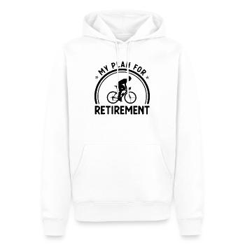 My Plan for Retirement 1 - - Men’s Premium Organic Hoodie - white - Front - Nico (187cm)