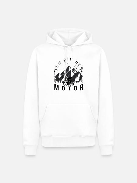 Ich bin der Motor - - Männer Premium Bio Hoodie - Weiß