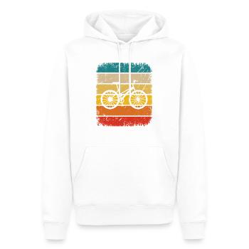 Vintage Square and Cycling - - Men’s Premium Organic Hoodie - white - Front - Nico (187cm)