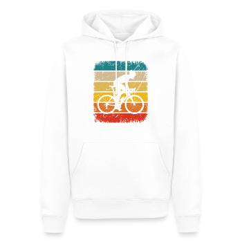 Vintage Square and Cycling 1 - - Men’s Premium Organic Hoodie - white - Front - Nico (187cm)
