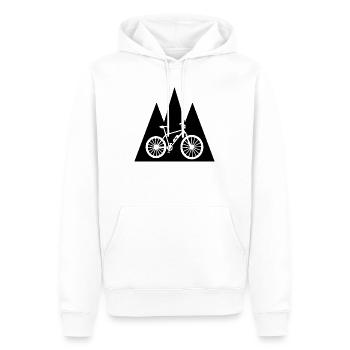 Triangle Mountain and Ebike - - Men’s Premium Organic Hoodie - white - Front - Nico (187cm)