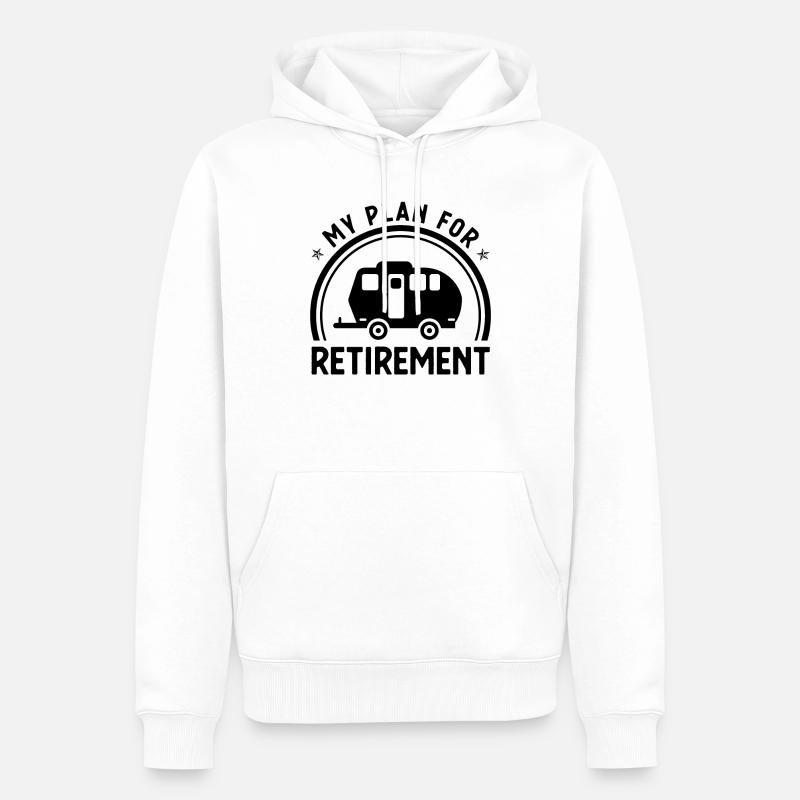 Mon plan de retraite 2 - - Sweat à capuche Premium bio Homme - blanc