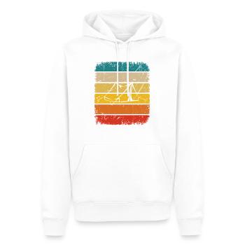 Vintage Square und Camping 1 - - Männer Premium Bio Hoodie - Weiß - Vorne - Nico (187cm)