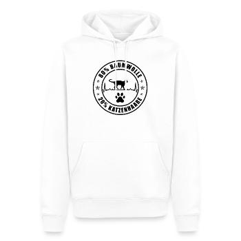 80% Baumwolle 20% Katzenhaare 2 - - Männer Premium Bio Hoodie - Weiß - Vorne - Nico (187cm)