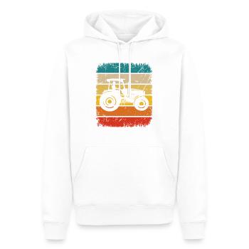 Vintage Square und Landwirtschaft 1 - - Männer Premium Bio Hoodie - Weiß - Vorne - Nico (187cm)