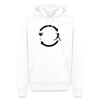 Wine Load Arrows and Tennis 1 - - Men’s Premium Organic Hoodie - white - Front - Nico (187cm)