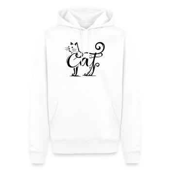 Feline Overlay - Fused Cat - Men’s Premium Organic Hoodie - white - Front - Nico (187cm)