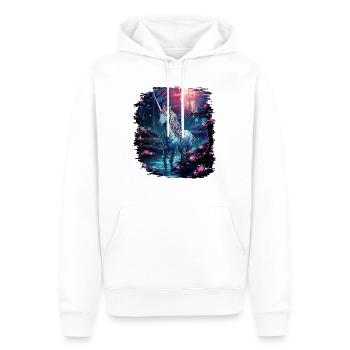 bday funky coeur hippie cadeau dictons anniversaire - Sweat à capuche Premium bio Homme - blanc - Devant - Nico (187cm)